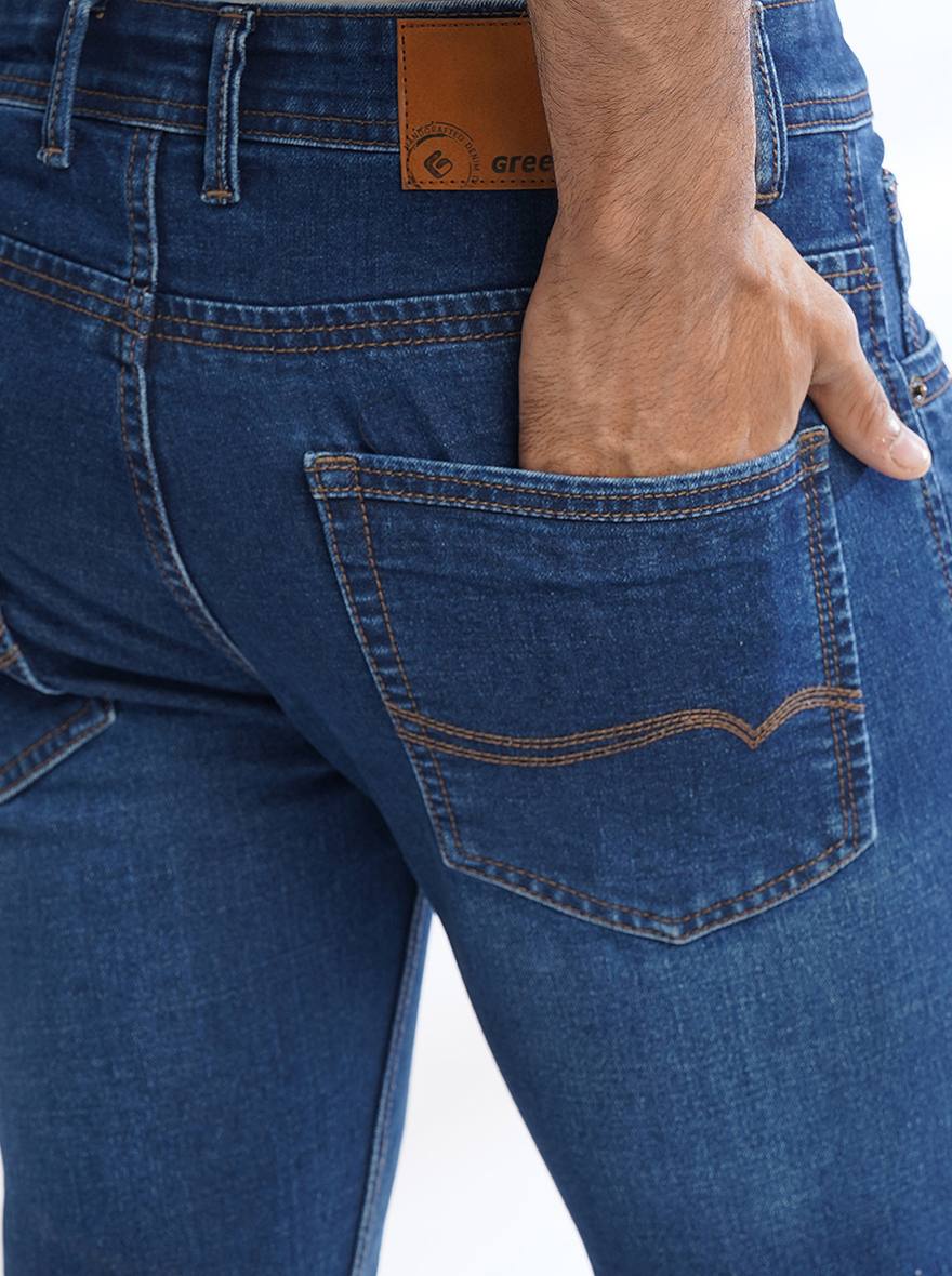 Blue Washed Urban Fit Jeans | Greenfibre