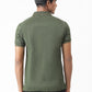 Olive Green Printed Slim Fit Polo T-Shirt | Greenfibre