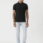 Black Printed Slim Fit Polo T-Shirt | Greenfibre