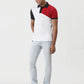 White Cut & Sew Slim Fit Polo T-Shirt | Greenfibre