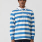 Blue Striped Slim Fit Polo T-Shirt | Greenfibre