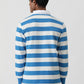 Blue Striped Slim Fit Polo T-Shirt | Greenfibre