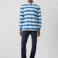 Blue Striped Slim Fit Polo T-Shirt | Greenfibre