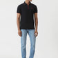 Black Solid Slim Fit Polo T-Shirt | Greenfibre