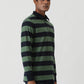 Green Striped Slim Fit Polo T-Shirt | Greenfibre