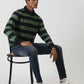 Green Striped Slim Fit Polo T-Shirt | Greenfibre