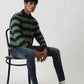 Green Striped Slim Fit Polo T-Shirt | Greenfibre