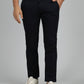 Navy Blue Dobby Super Slim Fit Casual Trouser | Greenfibre