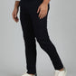 Navy Blue Dobby Super Slim Fit Casual Trouser | Greenfibre