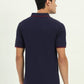 Navy Blue Solid Slim Fit Polo T-Shirt | Greenfibre