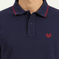 Navy Blue Solid Slim Fit Polo T-Shirt | Greenfibre