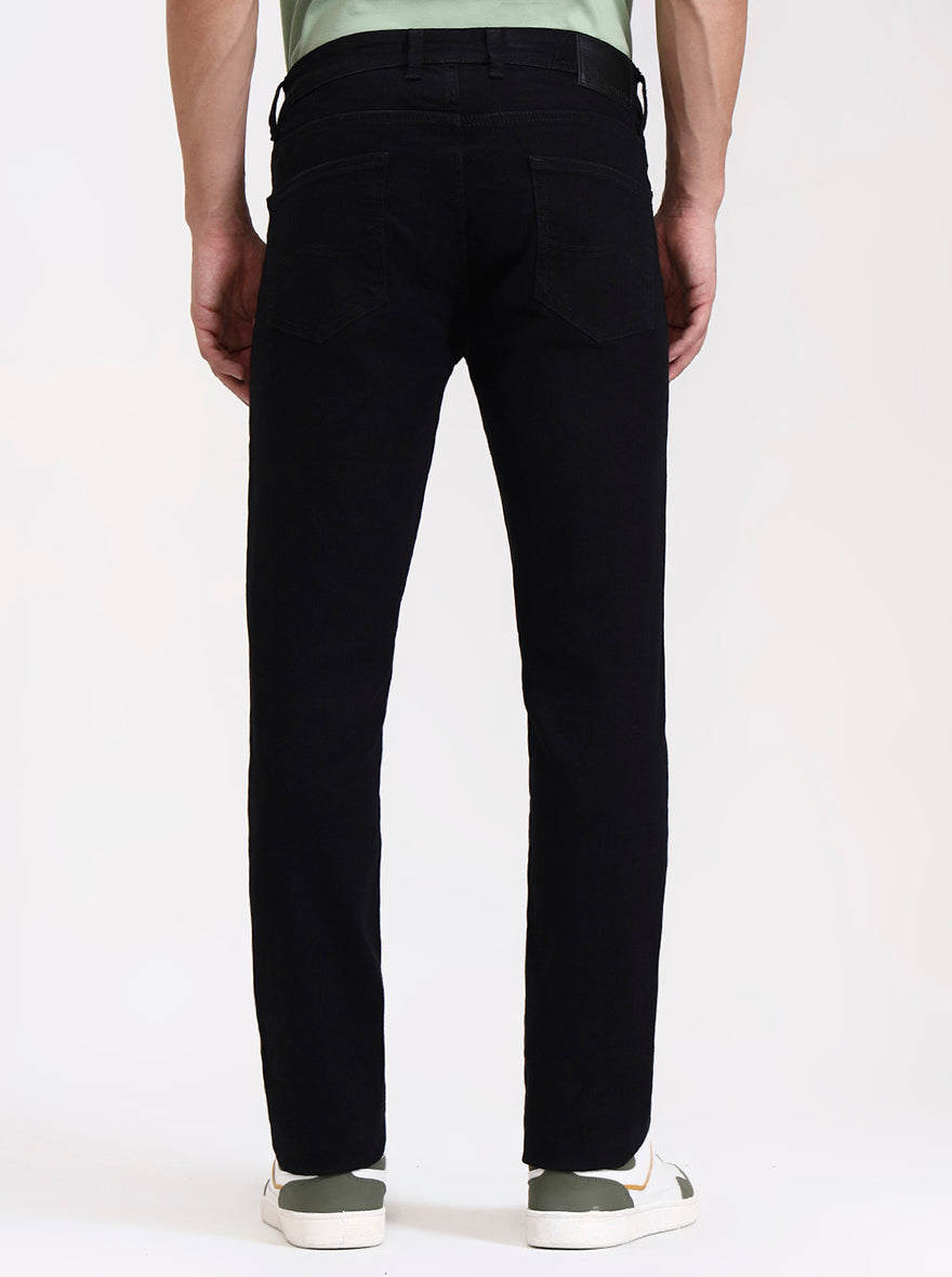 Raw Black Solid Straight Fit Jeans | Greenfibre