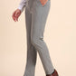 Grey Solid Super Slim Fit Formal Trouser | Greenfibre