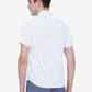 Bright White Printed Slim Fit Semi Casual Shirt | Greenfibre