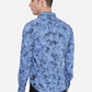 Palace Blue Printed Slim Fit Semi Casual Shirt | Greenfibre