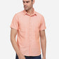 Light Pink Solid Slim Fit Casual Shirt | Greenfibre