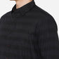 Black Striped Slim Fit Semi Casual Shirt | Greenfibre