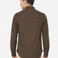 Brown Checked Slim Fit Semi Casual Shirt | Greenfibre