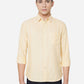 Yellow Striped Slim Fit Semi Casual Shirt | Greenfibre