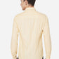 Yellow Striped Slim Fit Semi Casual Shirt | Greenfibre