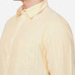 Yellow Striped Slim Fit Semi Casual Shirt | Greenfibre