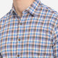 Blue & Brown Checked Slim Fit Semi Casual Shirt | Greenfibre