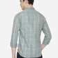 Iceburg Green Checked Slim Fit Semi Casual Shirt | Greenfibre