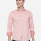 Light Pink Solid Slim Fit Semi Casual Shirt | Greenfibre