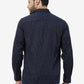 Navy Blue Printed Smart Fit Semi Casual Shirt | Greenfibre