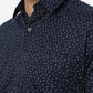 Navy Blue Printed Smart Fit Semi Casual Shirt | Greenfibre