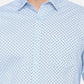 Sky Blue Printed Slim Fit Casual Shirt | Greenfibre