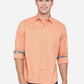 Dark Orange Solid Slim Fit Casual Shirt | Greenfibre