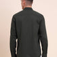 Olive Green Solid Smart Fit Semi Casual Shirt | Greenfibre
