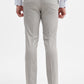 Grey Solid Slim Fit Formal Trouser | Greenfibre