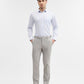 Grey Solid Slim Fit Formal Trouser | Greenfibre