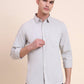 Light Grey Solid Slim Fit Casual Shirt | Greenfibre