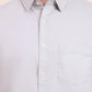 Light Grey Solid Slim Fit Casual Shirt | Greenfibre