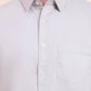 Light Grey Solid Slim Fit Casual Shirt | Greenfibre