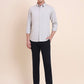 Light Grey Solid Slim Fit Casual Shirt | Greenfibre