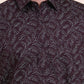 Wine Printed Smart Fit Semi Casual Shirt | Greenfibre