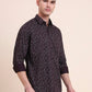 Wine Printed Smart Fit Semi Casual Shirt | Greenfibre