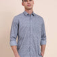 Grey Printed Smart Fit Semi Casual Shirt | Greenfibre