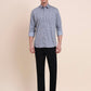 Grey Printed Smart Fit Semi Casual Shirt | Greenfibre