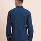 Teal Solid Slim Fit Casual Shirt | Greenfibre
