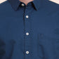 Teal Solid Slim Fit Casual Shirt | Greenfibre