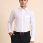 White Solid Slim Fit Formal Shirt | GreenFiber