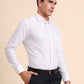 White Solid Slim Fit Formal Shirt | GreenFiber