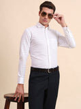 White Solid Slim Fit Formal Shirt | Greenfibre