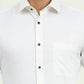 White Solid Slim Fit Party Wear Shirt | Greenfire