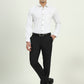 White Solid Slim Fit Party Wear Shirt | Greenfire